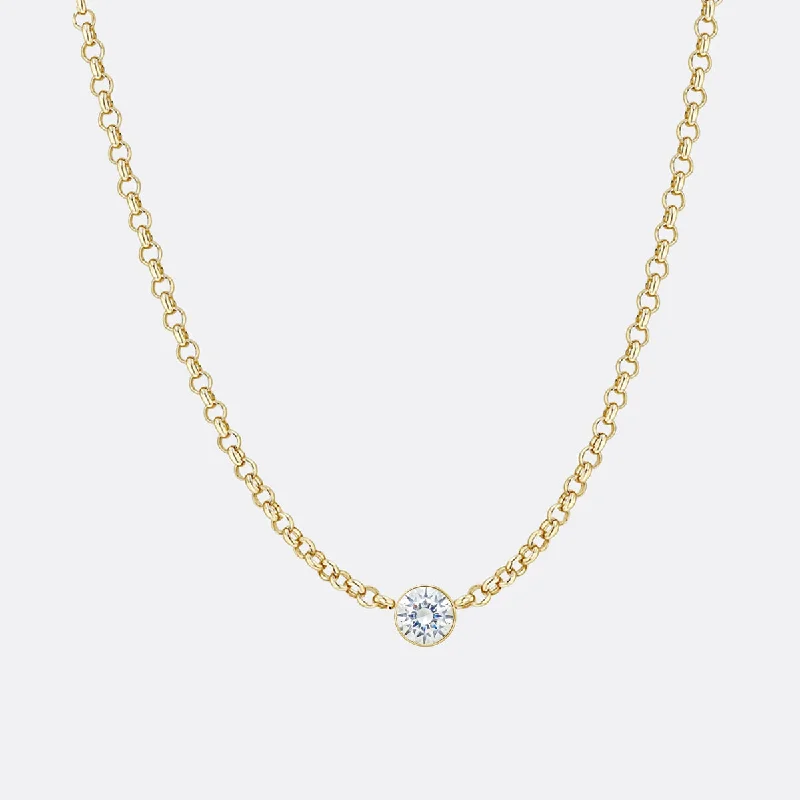 Vintage crystal pendant necklaces for ladies -The Legacy Diamond Solitaire Necklace