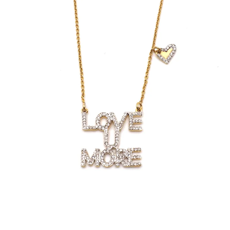 Ladies sparkling ruby pendant necklaces -Love You More Sunrise Necklace in Diamonds & 14K Gold