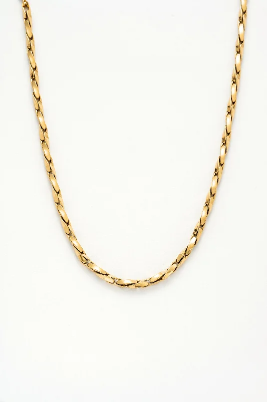 Ladies delicate floral chain necklaces -Quinley Chunky Gold Chain Necklace