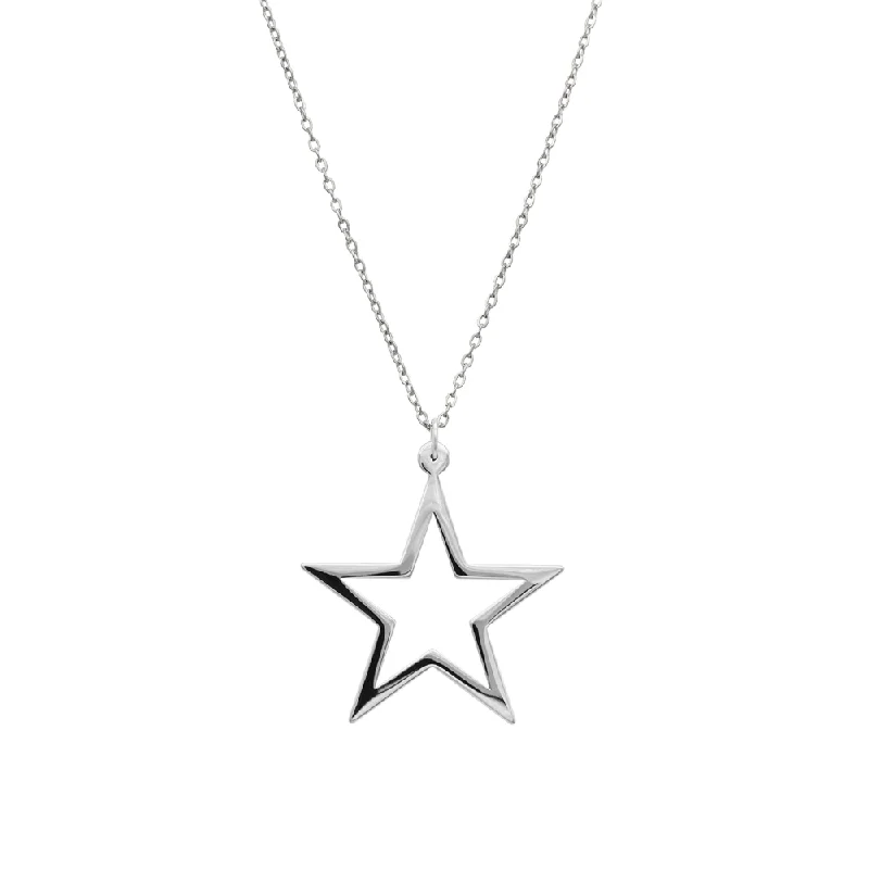 Ladies trendy silver choker necklaces -The Lucky Star Silver Necklace