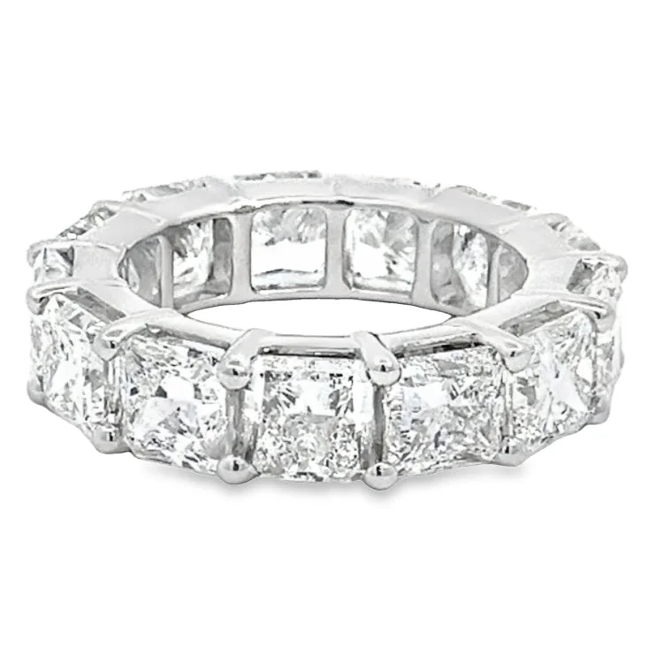 Ladies bold vine halo engagement rings -LG RADIANT DIAMONDS 11.94CTW ETERNITY BAND