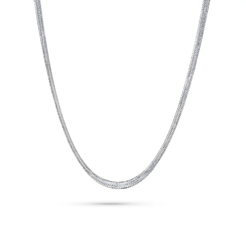 Ladies lightweight chain necklaces -Silver Snake Chain Necklace