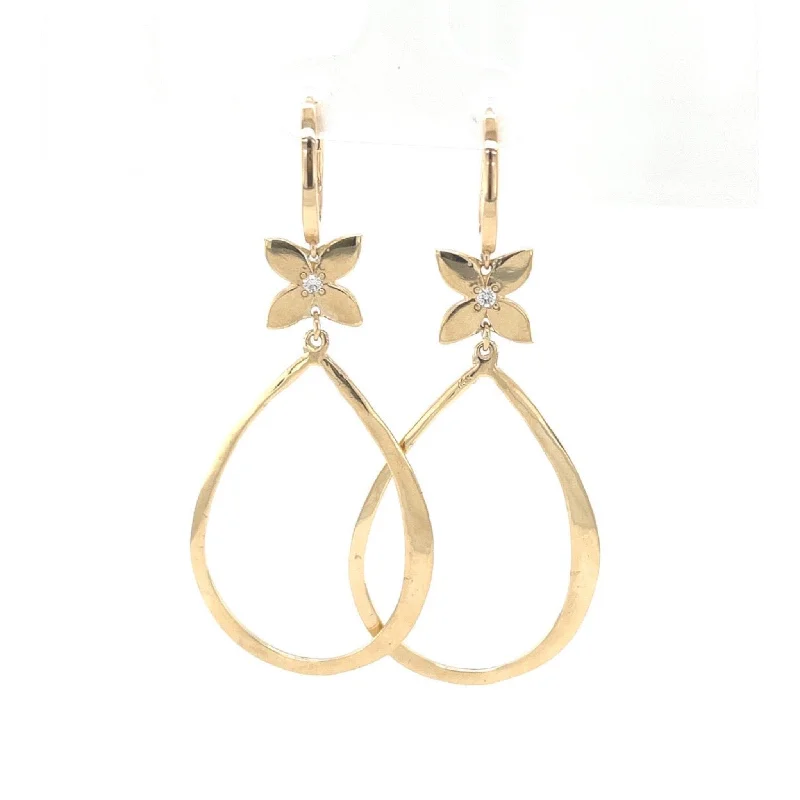 Ladies minimalist gold halo engagement rings -LSJ & Sarah Lily Diamond Hoops