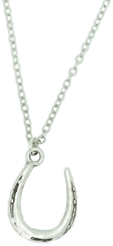 Classic pearl drop necklaces for women -The Horseshoe Silver necklace