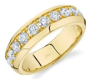 Ladies playful moon engagement rings -1.02CT DIAMOND BAND