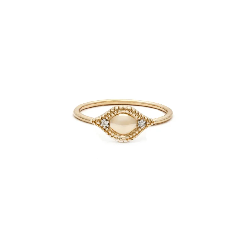 Classic gold spiral engagement rings for ladies -Vestige Ring | 14k Gold & Diamond