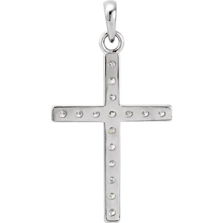 Ladies intricate filigree necklaces -Platinum 1 1/4 CTW Natural Diamond Cross Pendant