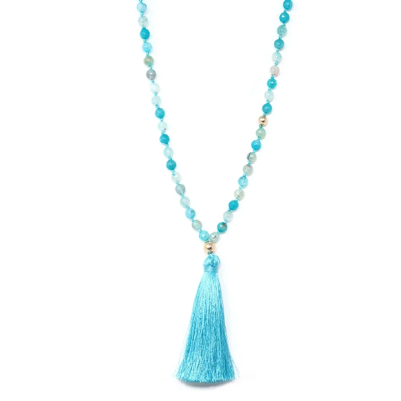 Modern platinum choker necklaces -The Tassel Play Necklace