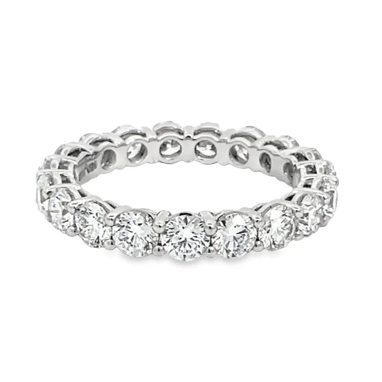 Modern diamond petal engagement rings for women -LAB GROWN ROUND DIAMONDS 3.63ctw ETERNITY BAND