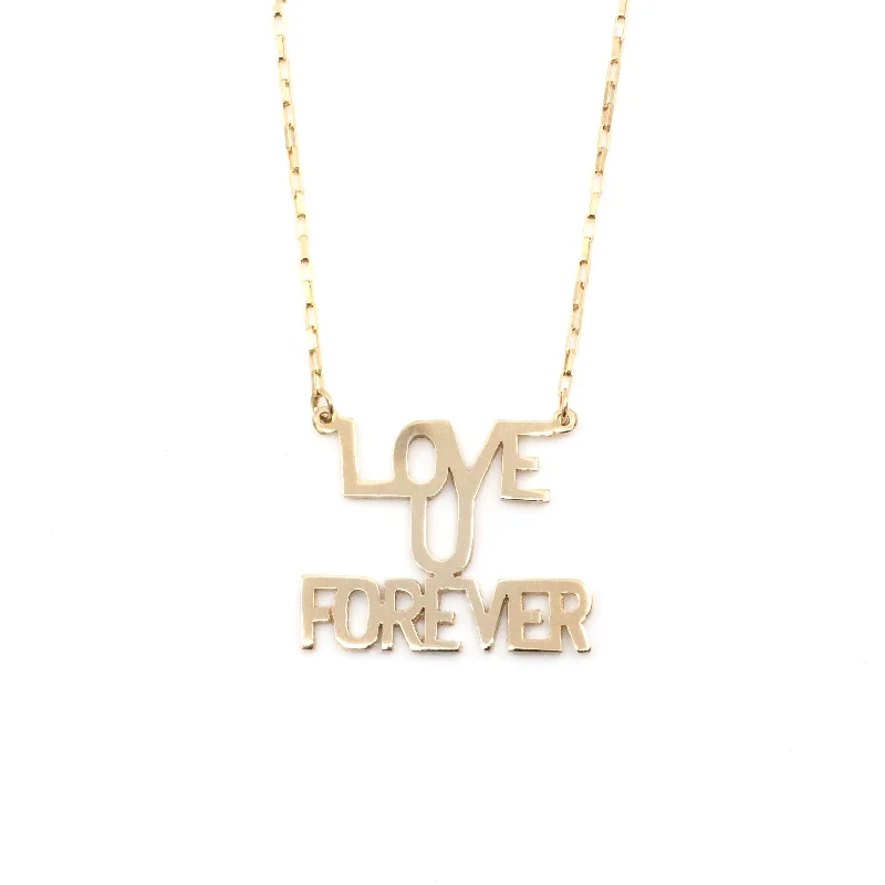 Ladies unique floral charm necklaces -Love You Forever Sunrise Necklace in 10K & 14K Gold