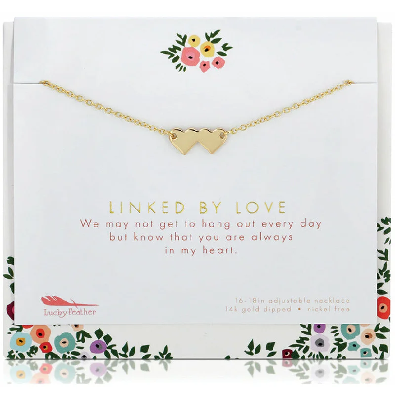 Delicate diamond accent necklaces for women -Linked By Love - Necklace & Card