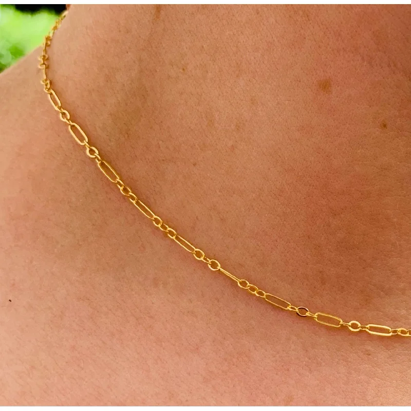 Vintage gold drop necklaces for women -Light & Lacy Chain - 14K Gold Fill