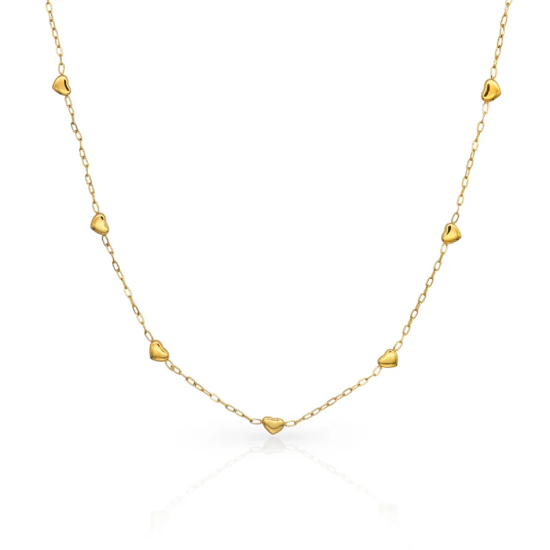 Bold statement gold necklaces for women -The Spaced Heart Lola Necklace