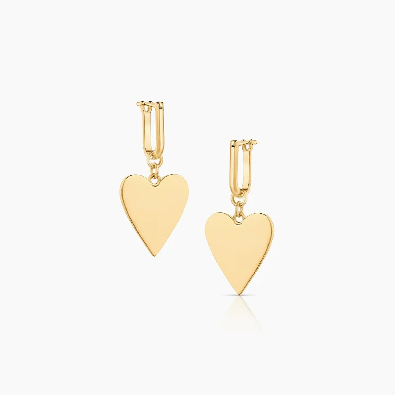 Ladies curved gold earrings -14k Fine Amaya Earrings