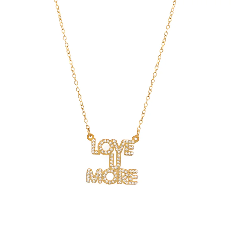 Classic rose gold layered necklaces for women -The Love U More Gold Stacked Necklace Bling