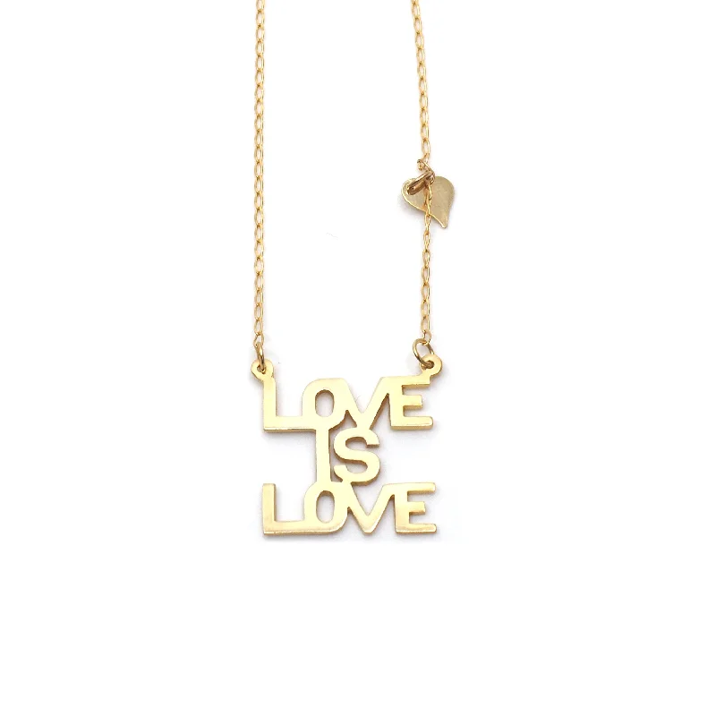 Classic gold chain drop necklaces for women -Love is Love Sunrise Necklace in 10K & 14K Gold