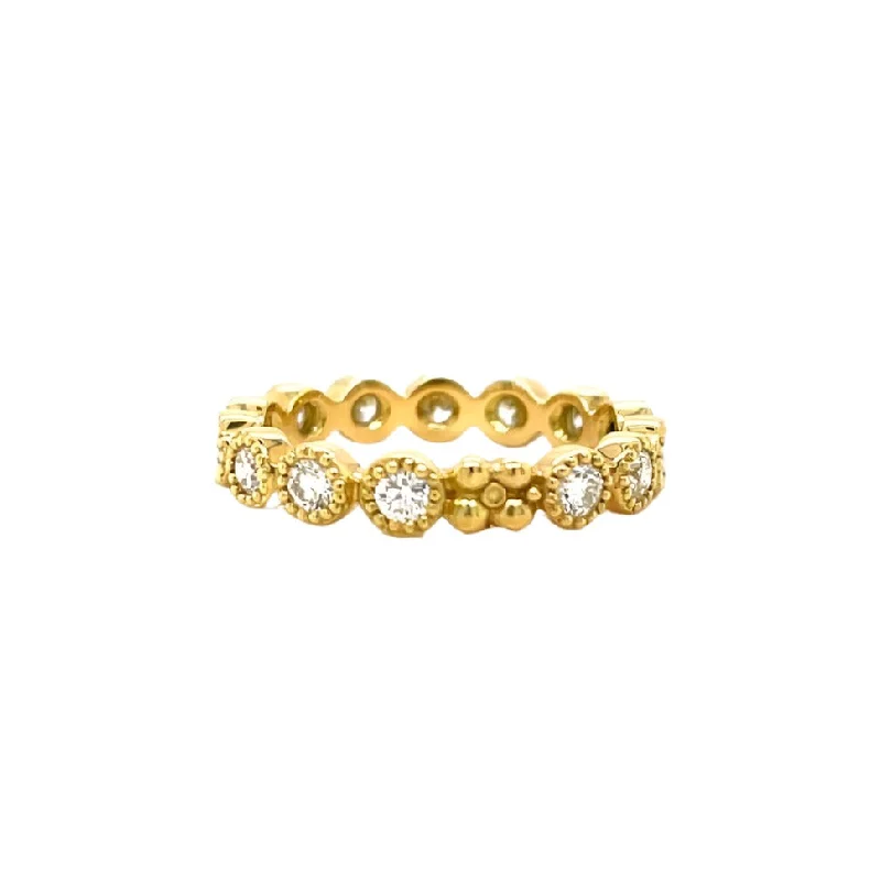 Classic gold spiral engagement rings for ladies -Diamond Jasmine band