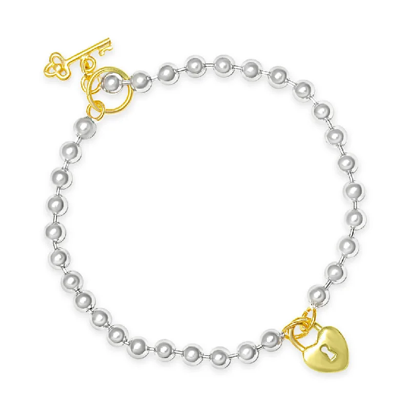 Ladies unique crescent bracelets -Padlock Bracelet