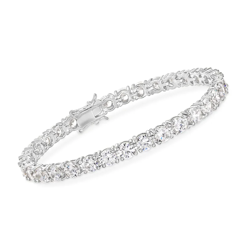 Ladies lightweight vine bracelets -Ross-Simons CZ Tennis Bracelet in Sterling Silver