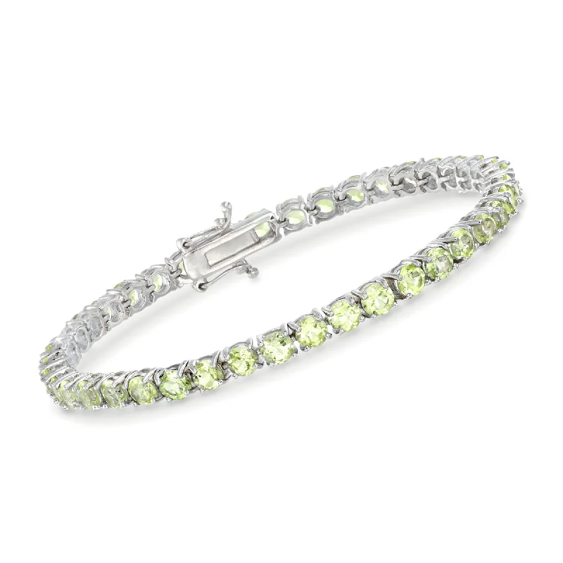 Modern rose gold wrap bracelets -Ross-Simons Amethyst Tennis Bracelet in Sterling Silver