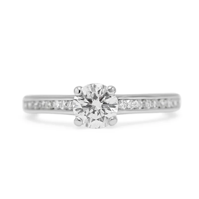 Ladies boho-inspired tribal ring -GIA Certificated 0.60ct Platinum Solitaire Diamond Ring