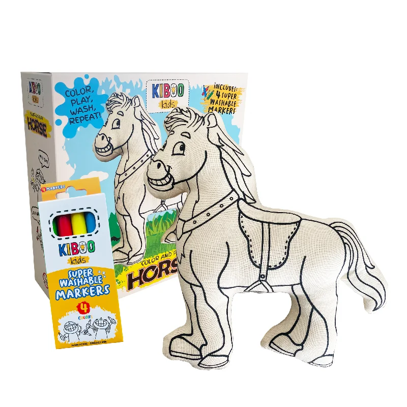 Ladies classic pearl halo ring -Horse for Coloring and Play