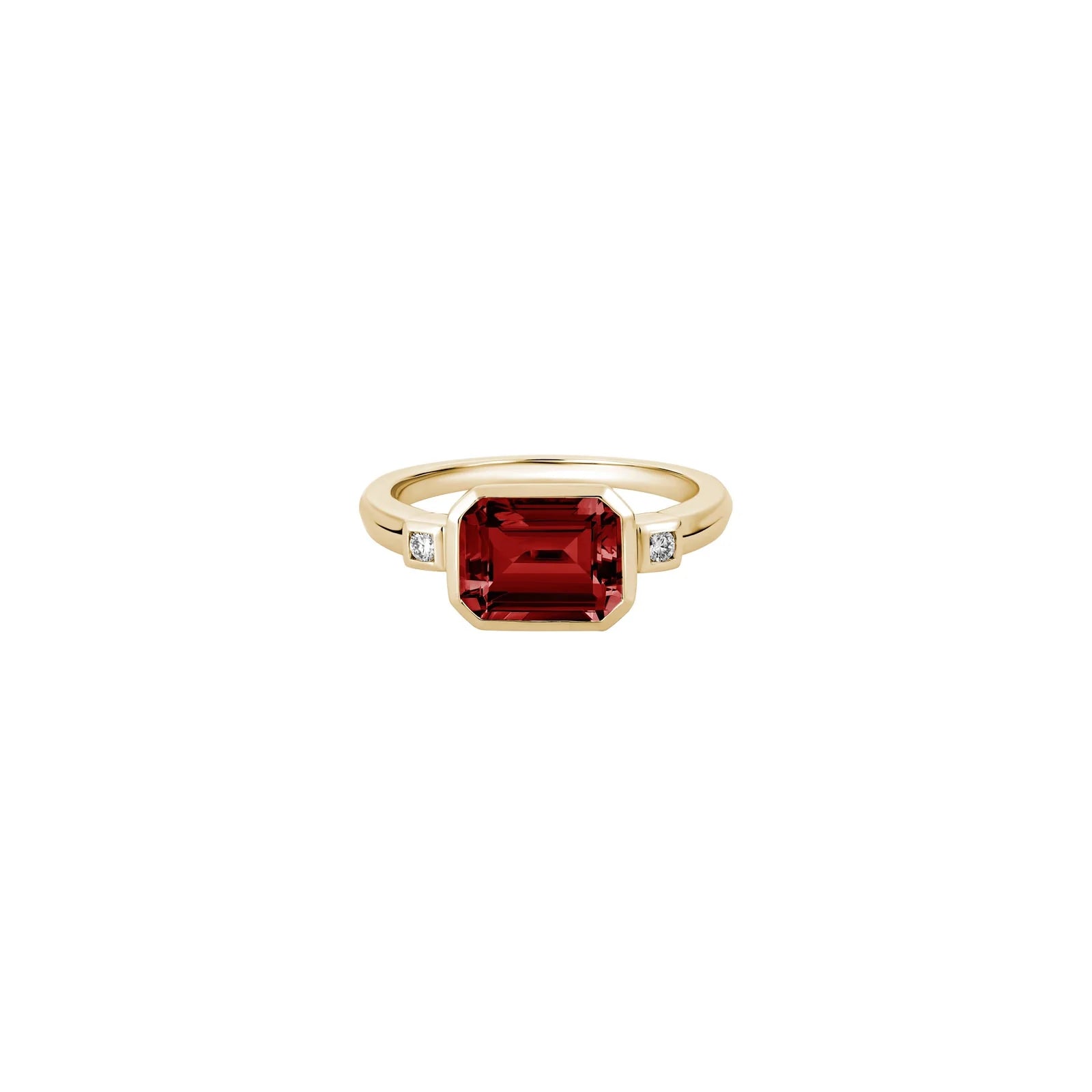 Ladies bold statement cocktail ring -14K Yellow Gold Diamond Ring