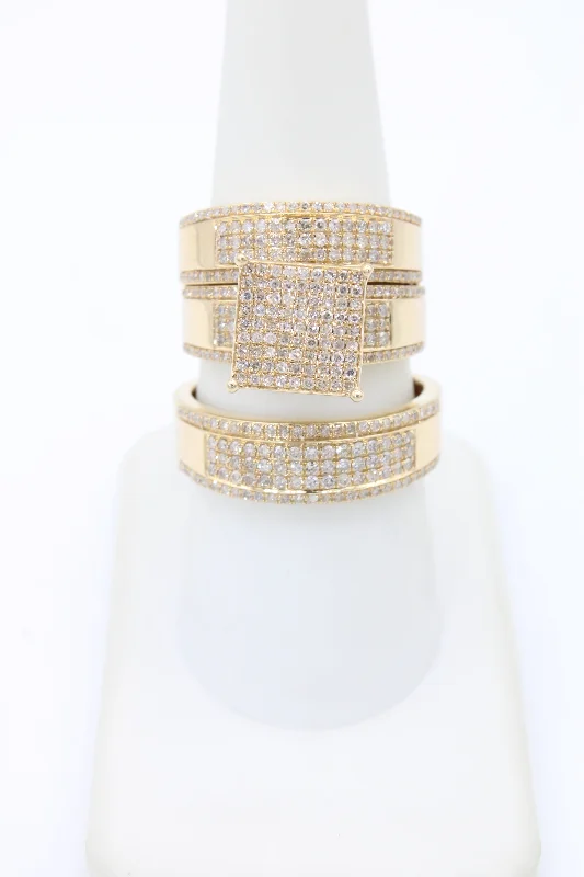 Ladies vintage-inspired eternity ring -*NEW* 14k Trio Set Diamond 💎 Ring Yellow JTJ™