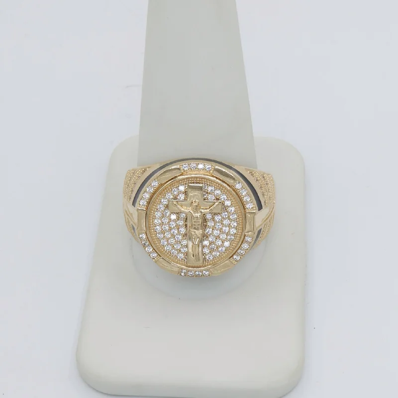 Classic pearl eternity ring for women -*NEW* 14k CZ Jesus Cross Ring JTJ™