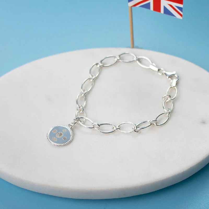 Classic silver spiral bracelets for ladies -Limited Edition King Charles III Coronation Bracelet