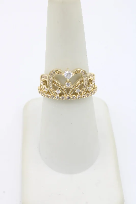 Ladies bold statement cocktail ring -*NEW* 14K Crown CZ Ring JTJ™