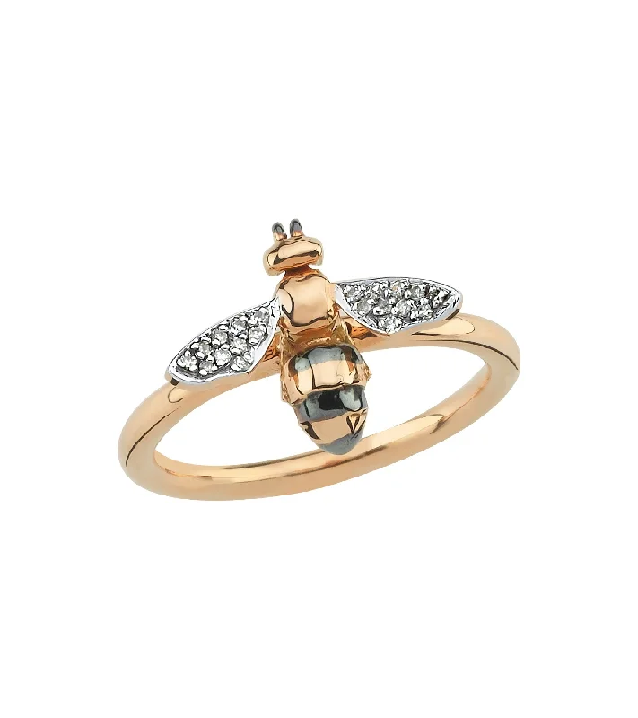 Classic gold open ring for women -HONEYCOMB DIAMOND RING