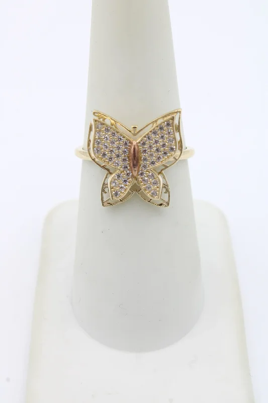 Vintage-inspired crystal ring for women -*NEW*  14K Women Butterfly Ring JTJ™