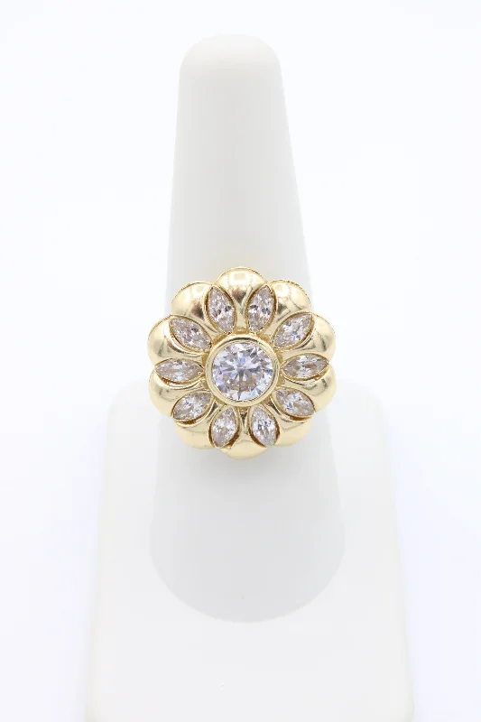 Trendy boho moon ring for ladies -*NEW* 14K Women Flower Ring -JTJ™