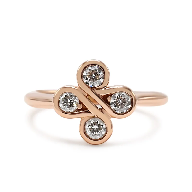 Elegant pearl inlay ring for ladies -Be Boodles Classic Motif Ring  - 18ct Rose Gold