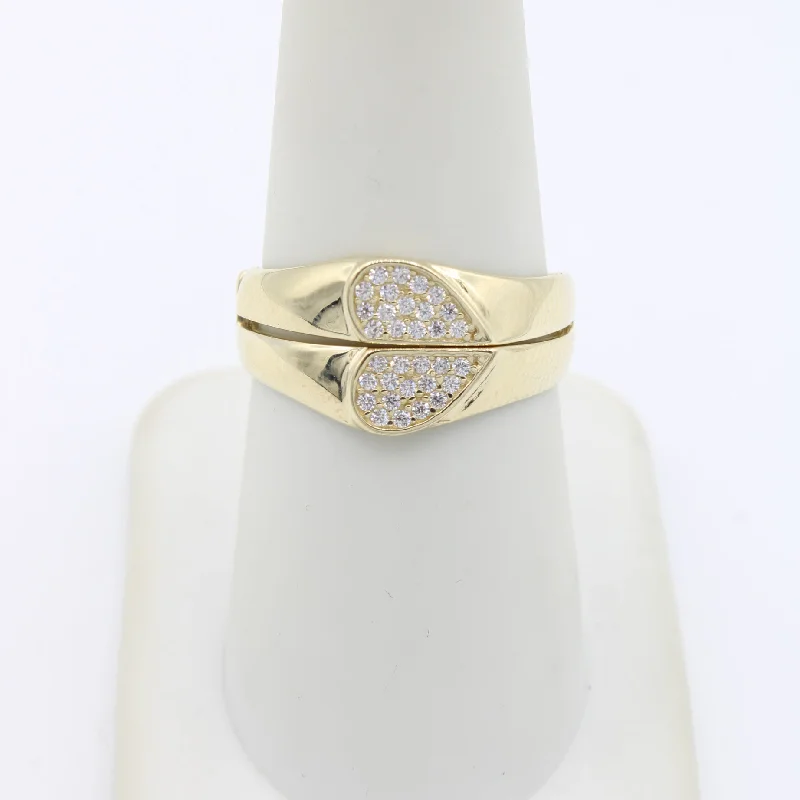 Ladies trendy silver cocktail ring -*NEW* 14K Heart Ring JTJ™