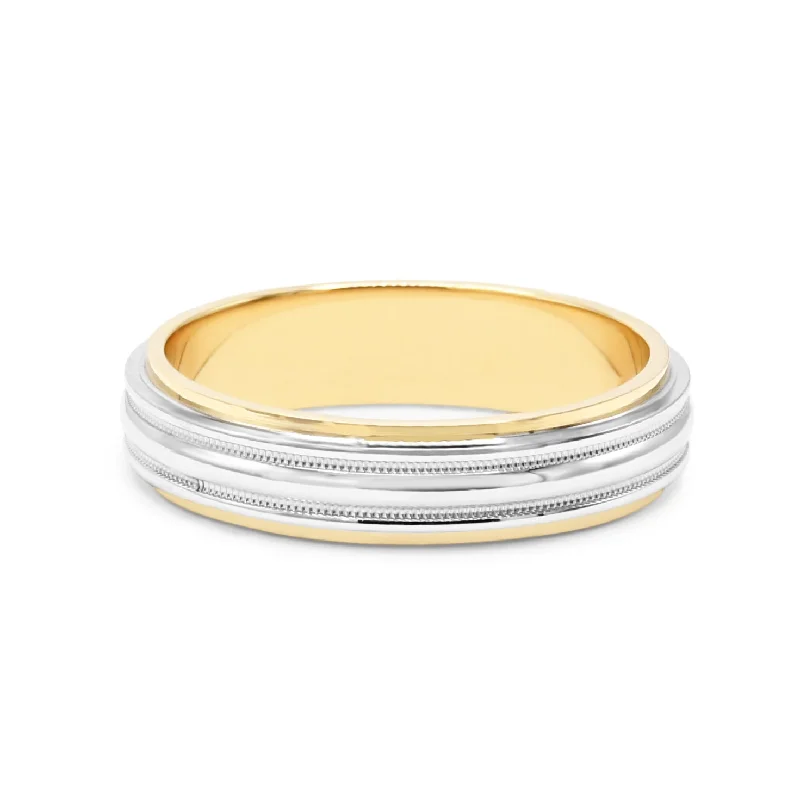 Classic gold open ring for women -Tiffany 6mm Band Ring - 18ct Yellow Gold & Platinum