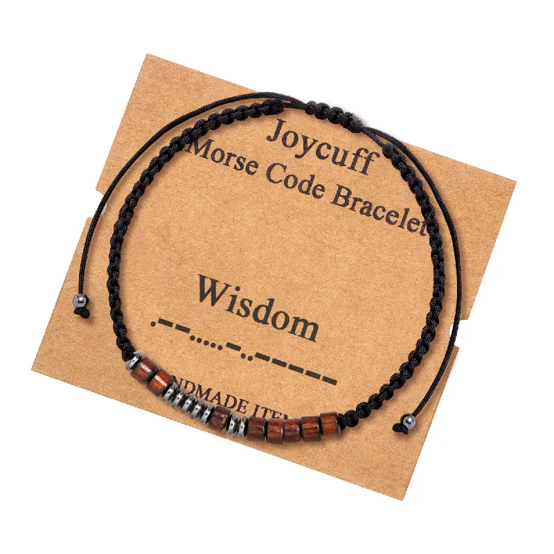 Simple rose gold spiral bracelets -Wisdom Morse Code Bracelet for Women Inspirational Gift for Her