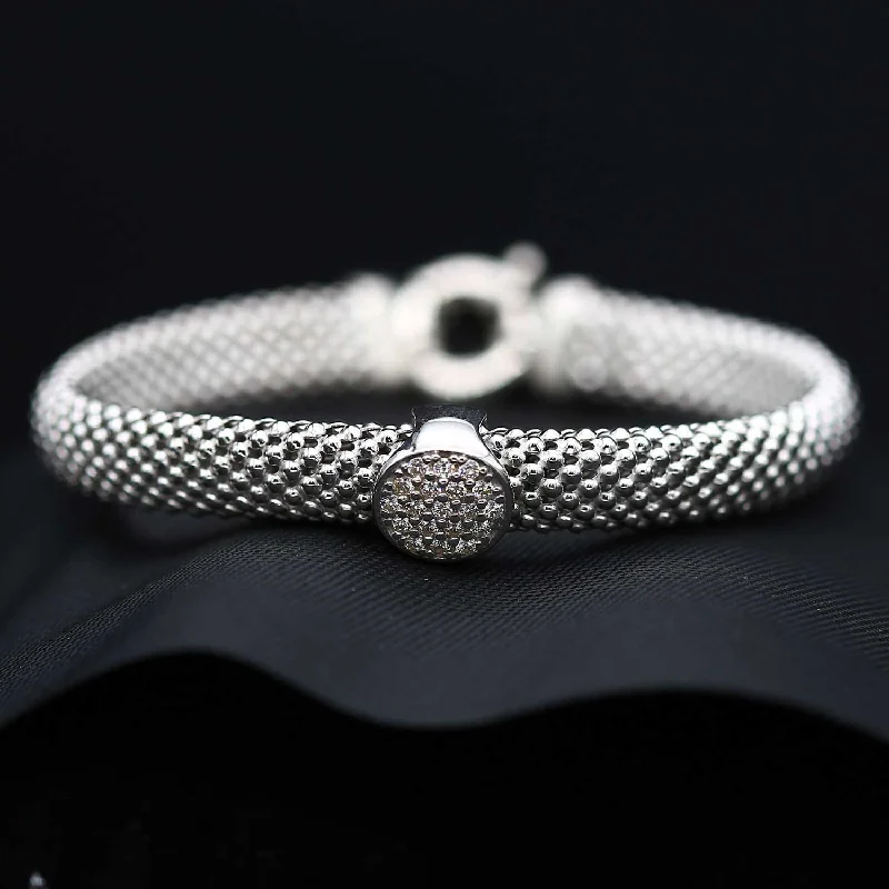 Ladies classic pearl wrap bracelets -Bracelet en argent SPW014