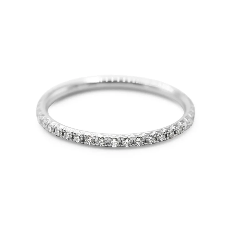 Ladies vintage-inspired eternity ring -Tiffany Brilliant Cut Diamond Full Eternity Ring - Platinum