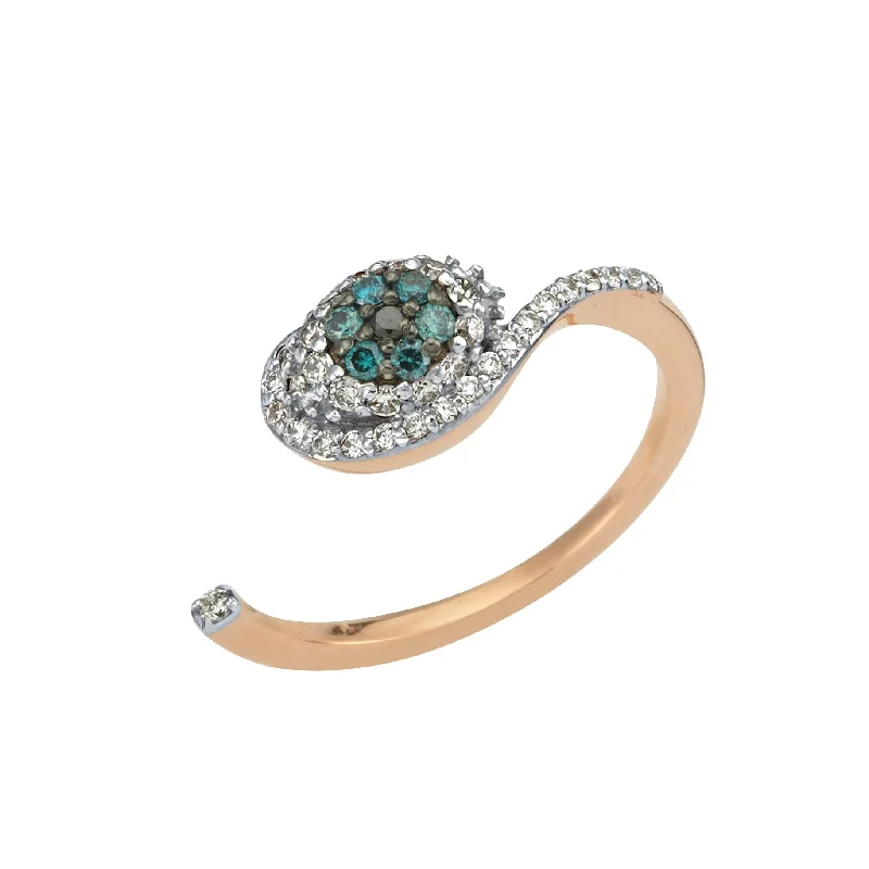 Ladies moonstone gem ring -EYE LIGHT GOLD DIAMOND RING