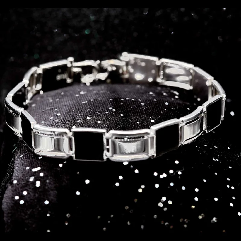 Modern diamond wrap bracelets -Bracelet en argent SP031