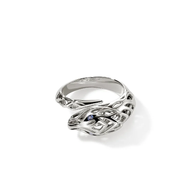 Ladies bold silver statement ring -Naga Ring, Sterling Silver