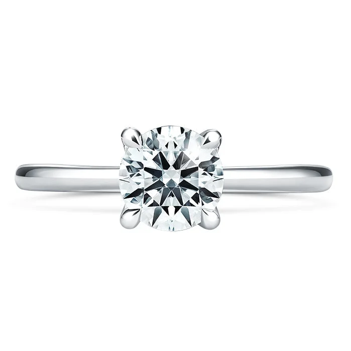 Ladies floral diamond ring -Vela Solitaire Ring