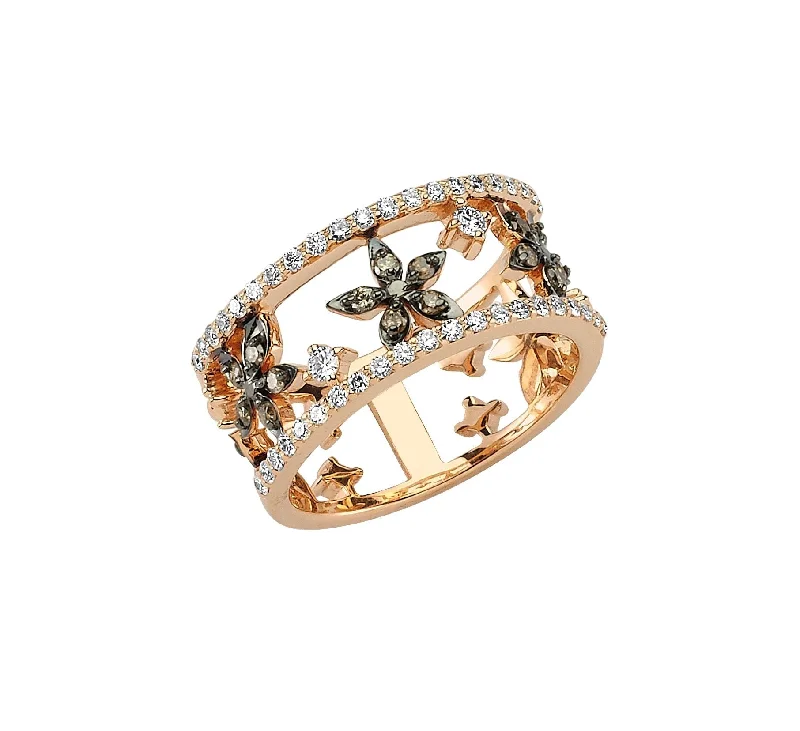 Ladies playful heart gem ring -APPLE SEED GOLD DIAMOND RING