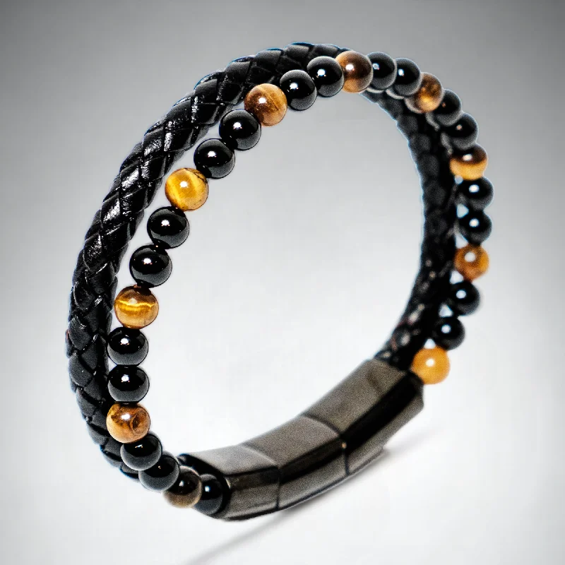 Classic gold link bangle bracelets for women -Chokore Hematite Beads Bracelet