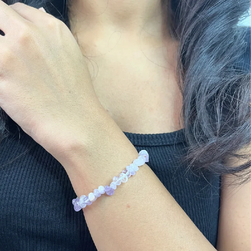 Ladies lightweight agate bracelets -Amethyst Tranquility Stone Bracelet For women