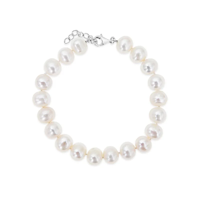 Ladies ruby link bracelets -Classic Pearl Bracelet | Ivory