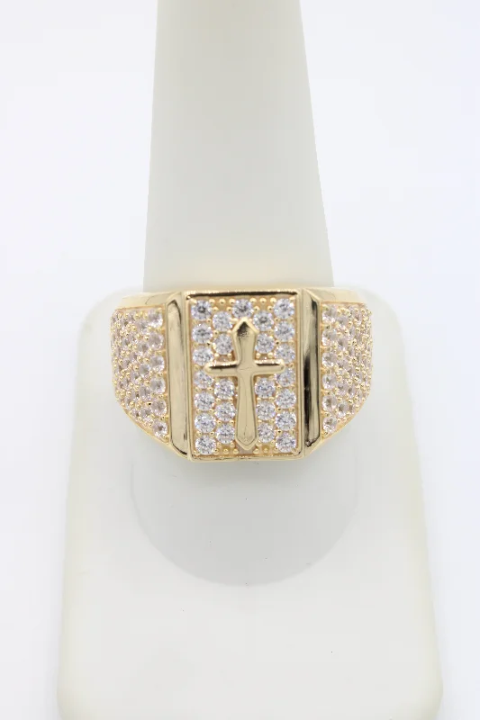 Ladies intricate vintage ring -*NEW* 14K Cz Cross Ring JTJ™