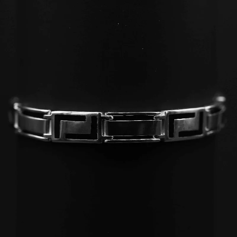 Simple silver link bracelets for ladies -Bracelet en argent SP002